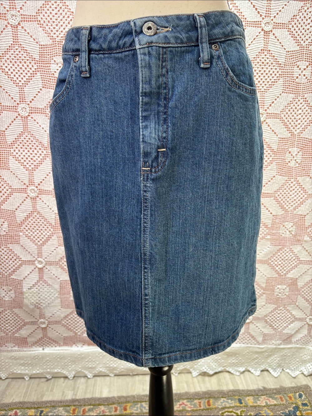 Lee Riders Denim Pencil Skirt | Vintage Y2K Jean Skirt | Sz Medium